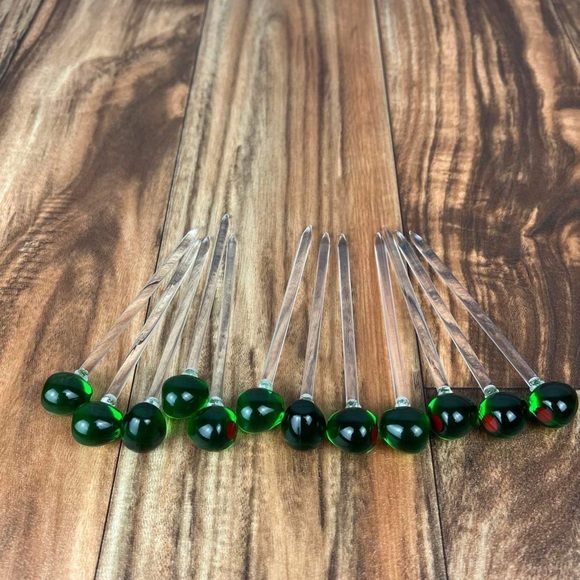 Dining Vintage Olive Shaped Cocktail Picks Set Of 12 Poshmark